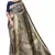 blue woven art silk saree with blouse