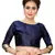 blue woven art silk saree with blouse