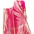 Pink woven art silk saree with blouse