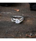 delicate smart look daimond silver  ring