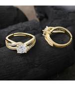delicate smart look daimond golden  ring