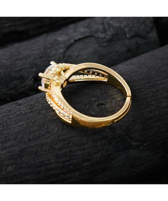 delicate smart look daimond golden  ring 3