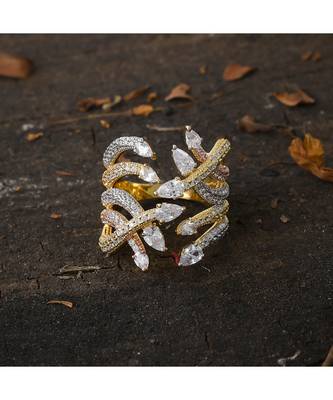 classy designer stylish adjustable diamond ring 1
