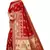 Red woven art silk saree with blouse