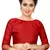 Red woven art silk saree with blouse
