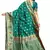 green woven art silk saree with blouse