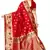 Red woven art silk saree with blouse