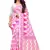 Pink woven cotton silk saree with blouse