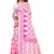 Pink woven cotton silk saree with blouse