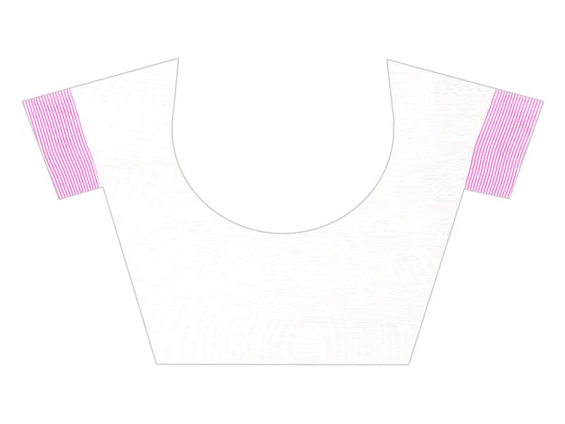 Pink woven cotton silk saree with blouse