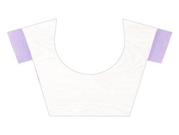 Purple woven cotton silk saree with blouse 4