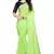 green printed chiffon saree with blouse
