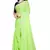 green printed chiffon saree with blouse