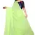 green printed chiffon saree with blouse