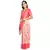 Pink woven art silk saree with blouse