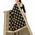 Black woven art silk saree with blouse
