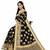 Black woven art silk saree with blouse