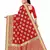 Red woven art silk saree with blouse