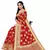 Red woven art silk saree with blouse