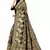 Black woven art silk saree with blouse