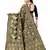 Black woven art silk saree with blouse