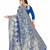 Blue woven art silk saree with blouse
