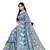 Blue woven art silk saree with blouse