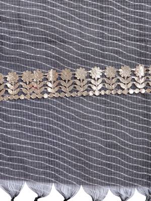 Black Cotton Doriya Gota Patti Work Dupatta 4