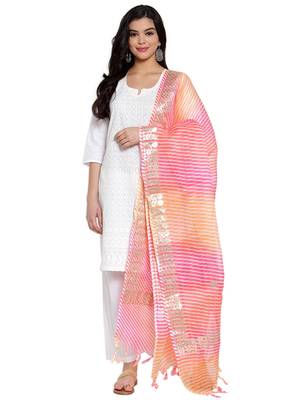 Multicolor Cotton Doriya Gota Patti Work Dupatta 1