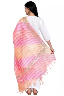 Multicolor Cotton Doriya Gota Patti Work Dupatta