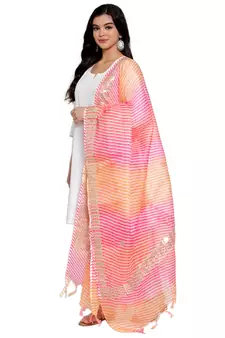 Multicolor Cotton Doriya Gota Patti Work Dupatta