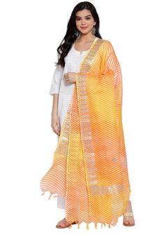 Multicolor Cotton Doriya Gota Patti Work Dupatta