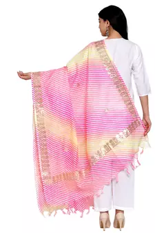 Multicolor Cotton Doriya Gota Patti Work Dupatta