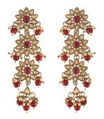 Traditional Gold Plated With Stunning Antique Finish Kundan & Pearl Earrings for Women