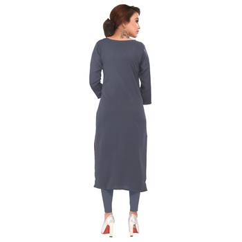 Grey printed crepe ethnic-kurtis 2