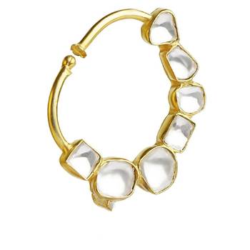 Gold kundan nose-ring 2