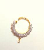 Gold cubic zirconia nose-ring
