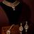 Alloy Glass Tone Glittery Choker Necklace with Earrings & Mang Tika