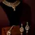 Alloy Glass Tone Glittery Choker Necklace with Earrings & Mang Tika