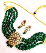 Green kundan necklace-sets
