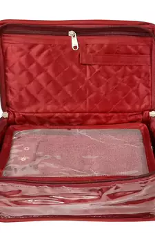 ATORAKUSHON MAROON MAKE UP POUCH JEWELLERY COSMETIC ORGANIZER NECKLACE POUCHES TRAVELING KIT FOR WOMEN'S set of 2