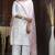 Pink thread embroidery georgette salwar