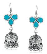 Blue pearl jhumkas