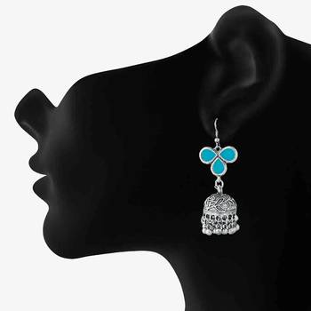 Blue pearl jhumkas 2