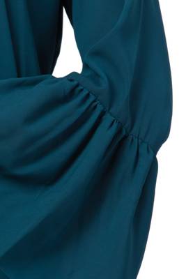 Green MRC Women  A line Designer Frilled abaya 5