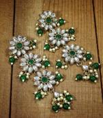 Traditional Gold Plated With Stunning Antique Finish Kundan & Pearl Earrings for Women/Girls 