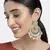 I Jewels Matt Finish Plated Chandbali Handmade Royal Blue Enamel/Meenakari Kundan & Pearl Earrings for Women (E2860BL)