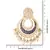 I Jewels Matt Finish Plated Chandbali Handmade Royal Blue Enamel/Meenakari Kundan & Pearl Earrings for Women (E2860BL)