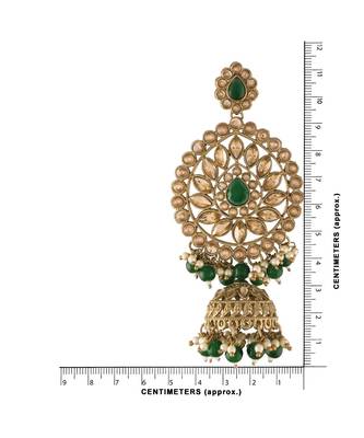 Traditional With Stunning Antique Finish Kundan & Pearl Jhumka Earrings for Women 3
