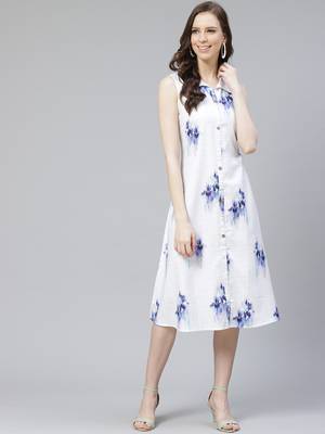 White printed rayon kurtas-and-kurtis 1